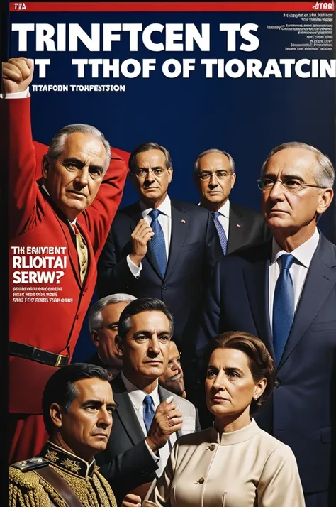 Cover for a magazine about the transformation of politics throughout history 