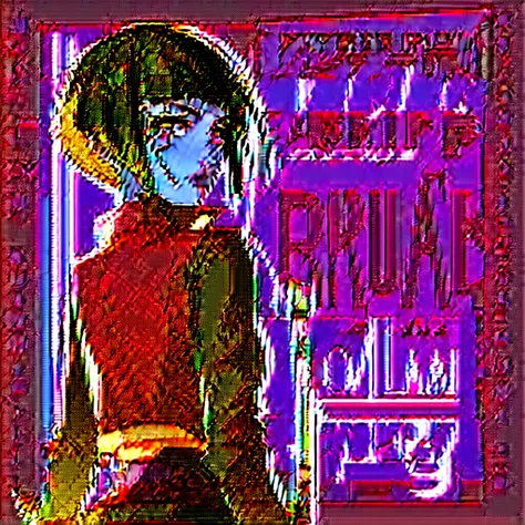 Cyberpunk;  female Protagonist;  black hair;  girl;  comic cover;  katana;  pink eyes; short hair;  cover; action;  Bad corporation 