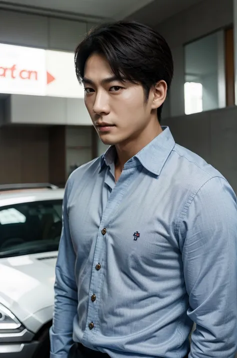 A handsome Korean man makes him even more handsome.