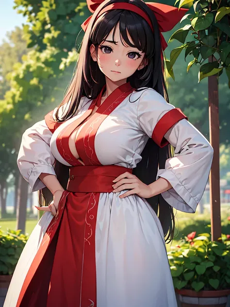 (Masterpiece, best quality, high res、highly detailed cg: 1), Are you sure you want your first partner to be your aunt? Create a picture of a married woman who is shy and seems less than full of being seen as a woman. Her expression is a mixture of embarras...