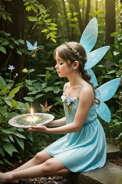 The fairy fairy came to make a wish come true 
