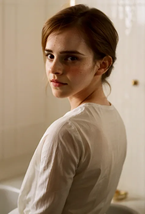 emma watson peeing, on toilet, pussy visible