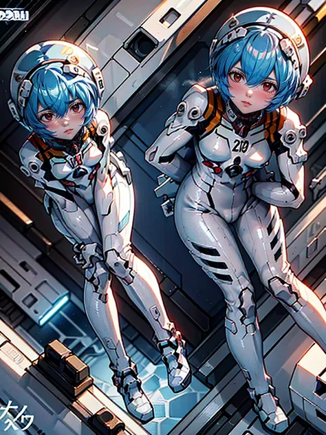 ((Highest quality, 8k wallpaper)),(masterpiece, Highest quality),Very detailed,High resolution,(Official Art:1.3),(((Anime screenshots,Black outline))),One girl,alone, Break mer1,(Rei Ayanami {Neon Genesis Evangelion,}1.2),masterpiece, best quality, outdoo...