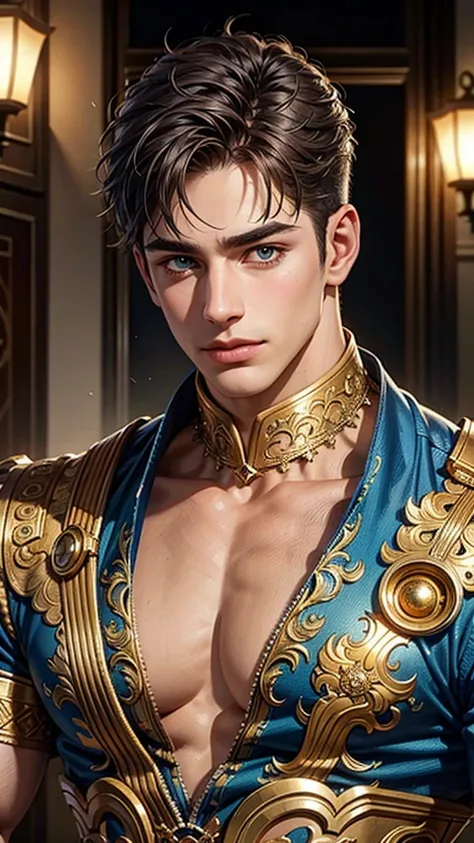 Best quality, masterpiece, detailed skin texture, detailed clothes texture, detailed face, super detail, 8k, intricate detail, 1 boy, The color doesnt change, Muscle guy, 1 guy