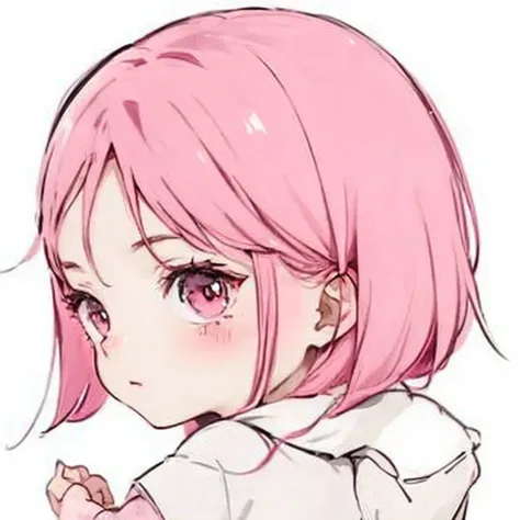 Girl anime with pink hair