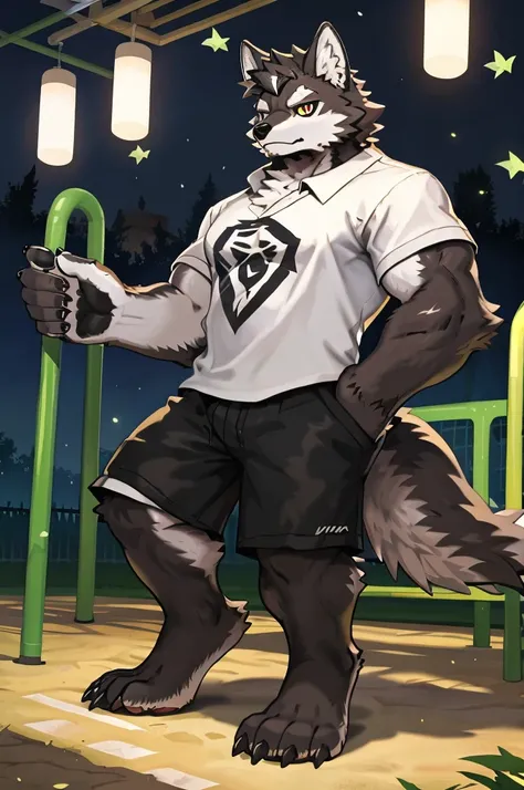 (Thick Arms),(Thick Legs),masterpiece, best quality, Official Art, Extremely detailed CG unified 8k wallpaper, Ultra Detailed, Best Illustration, , Ink fur, hairy male, Wolf Boy, hairy, Ink fur, 1 Boy,, male focus,, Striped hair, Wolf ears, Animal ears, Si...