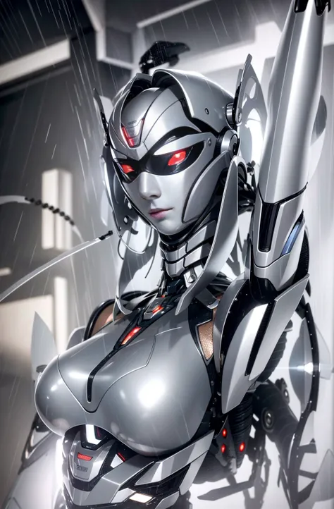 outstanding，super detail, high detail, high quality, best quality, high resolution，1 female robot，beautiful female robot,beautif...