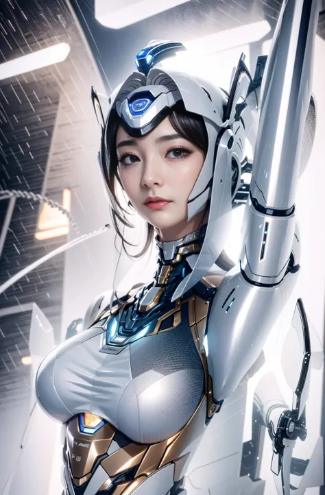 outstanding，super detail, high detail, high quality, best quality, high resolution，1 female robot，beautiful female robot,beautif...