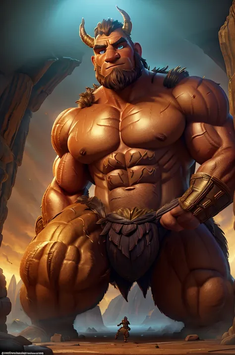 a giant muscular beast, golden armor, barbarian, climbing down the beanstalk, extremely detailed eyes and face, highly detailed, cinematic lighting, epic fantasy, digital painting, concept art, dramatic, dynamic pose, intricate details, volumetric lighting...