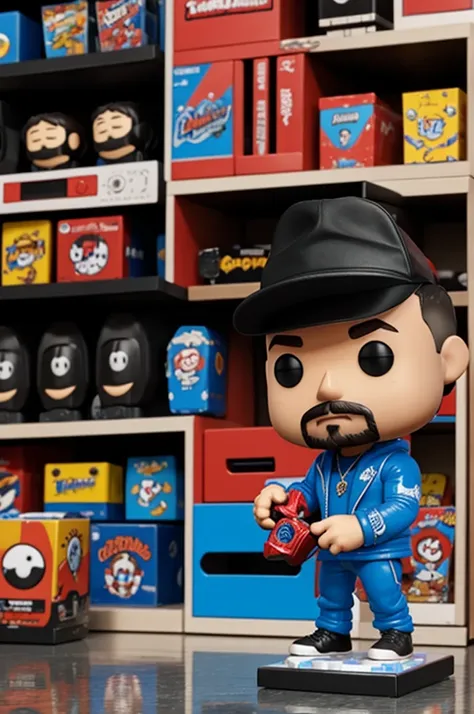 Drake playing with a funko pop