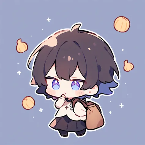 1boy, Chibi, With A Bag