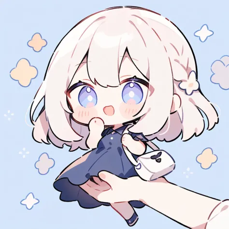 Chibi, With A White Bag on the hand