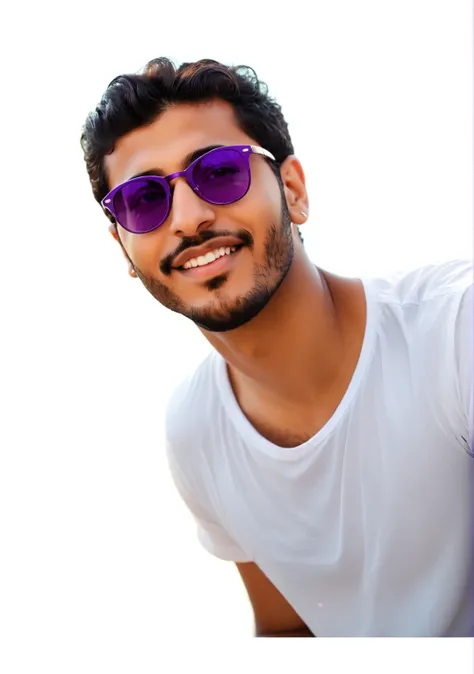 araffe man wearing purple sunglasses and a white shirt, amr elshamy, ahmad merheb, mohamed chahin, sayem reza, profile pic, portait photo profile picture, aykut aydogdu, riyahd cassiem, ismail, atef, aykut aydogdu zener, shabab alizadeh, emad mostaque