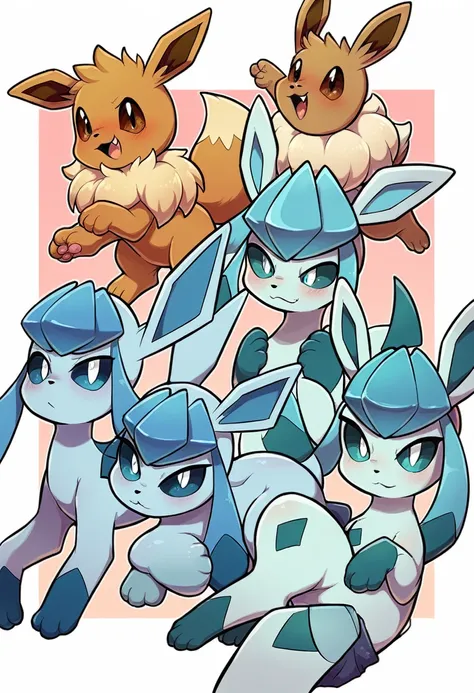 score_9, score_8_up, score_7_up, Pokemon, pokemon trainer, eevee, glaceon.