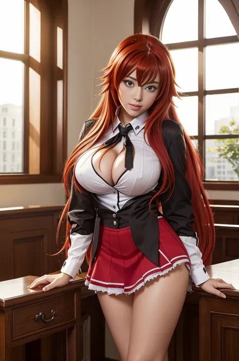 
(best quality, masterpiece, highest detailed), (photorealistic:1.2), raw photo, (rias gremory),sexy, big breasts, in classroom,mini skirt, unbottoned shirt, (vibrant color), (intricate details), (dynamic angle)