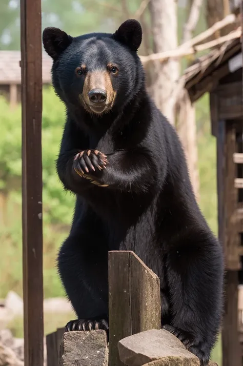 Surprised Asiatic Black Bear