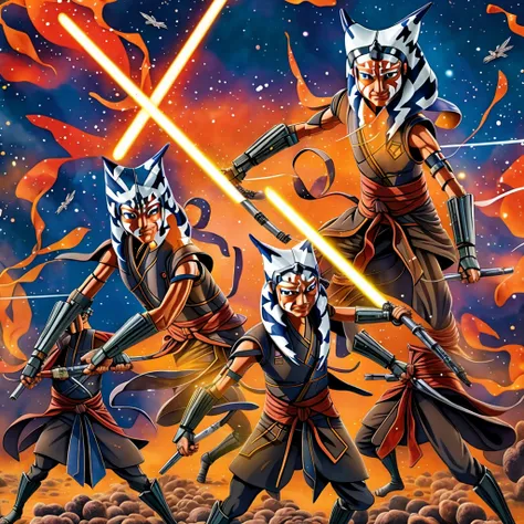 Ahsoka Seth ninja Background explosion