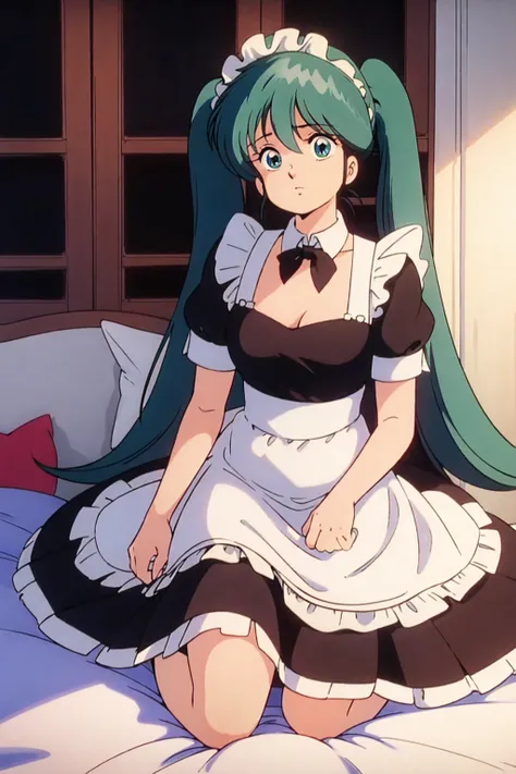 (((Maid clothes)))), (((big)))), Drunk Eyes, hatsune miku,