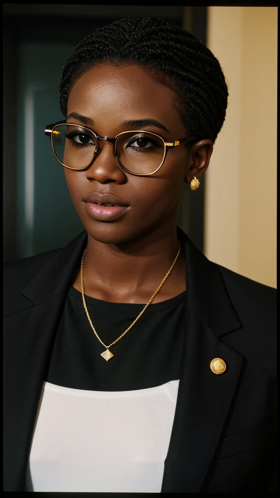 young black men and woman with gold diamonds glasses , 4:3, photo 12k resolution hash flash lighting, shot on ALEXA 65, Velvia 100 , underexposed, Voigtlnder Nokton 50mm f1.1, in the style of Martin Nikon Z 8 with Zoom Lens | with 24-120mm