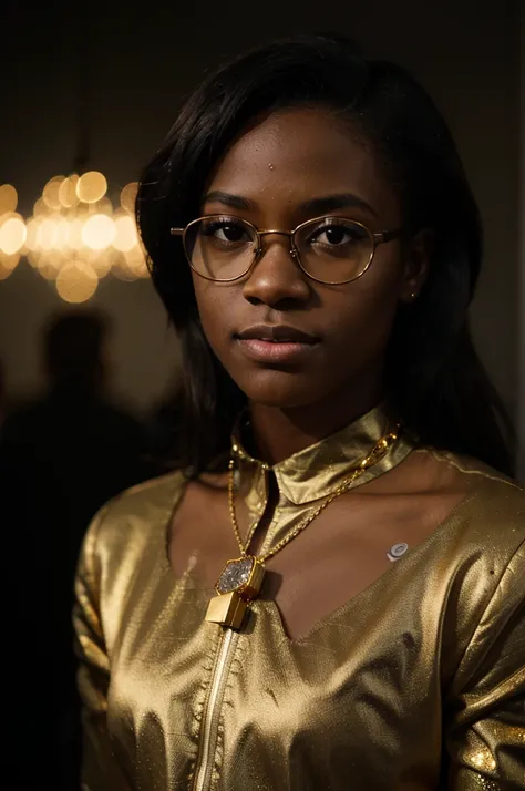 young black men and woman with gold diamonds glasses , 4:3, photo 12k resolution hash flash lighting, shot on ALEXA 65, Velvia 100 , underexposed, Voigtlnder Nokton 50mm f1.1, in the style of Martin Nikon Z 8 with Zoom Lens | with 24-120mm