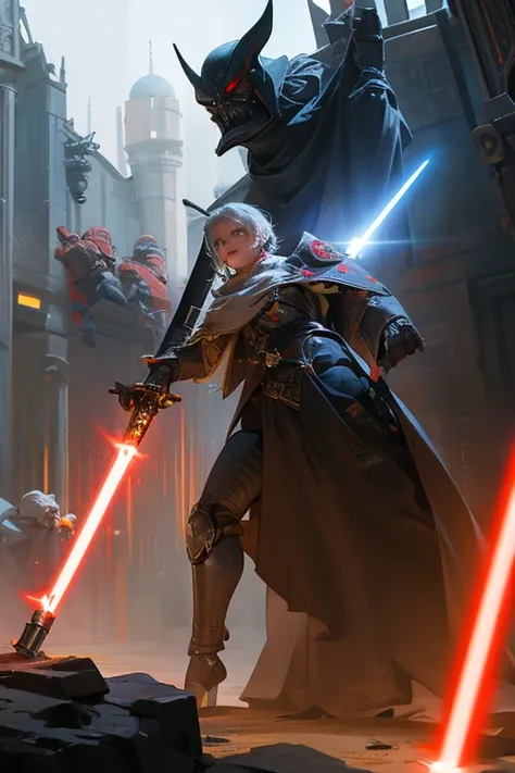 Extremely beautiful, clockwork, star wars, jedi, sith, droid, robot, monster, alien, lightsaber, beam laser, laser guns, war robots, more fancy weapons, new technologies.