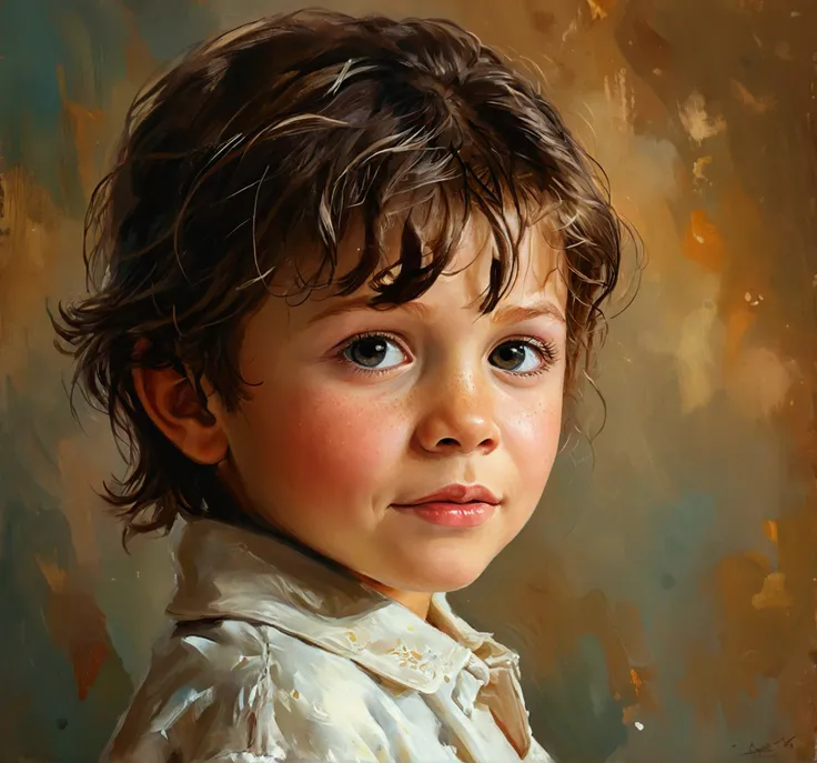 A beautiful boy (4yr old) (Jonathan Lipnicki) is in his mothers arms with Nina Dobrevs face,illustration,average,loving mother,Adorable boy,happy and relaxed environment,shiny colors,soft lighting,high quality artwork,detailed features,best qualityer,ultra...