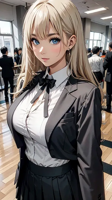 (upper body:1.4),(Wearing a black business suit:1.5), kur1, 1girl, solo, alone, solo,(ultra-highest definition, masterpiece, ultra-highest quality:1.4), (ultra-highest resolution, , 8K, UHD:1.4),(Hyper-realistic, Photo-realistic:1.4), (Supermodel body:1.5)...