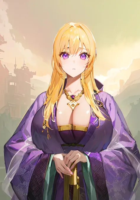 Wearing a purple robe、Cartoon image of a woman holding a bowl, ((Beautiful fantasy queen)), Produced in collaboration with Anime Painter Studio, Anime Goddess, Portrait of the Knights of the Zodiac, (Wearing noble robes)), Anime style like fate/overnight, ...