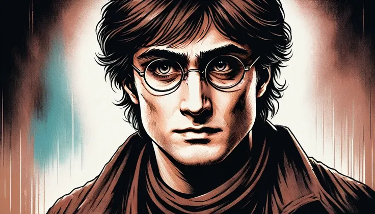 shocking colorful painting of harry potter portrait,  in highly detailed howgarts,  8k,   spitz,  proffesional, clearing,   high...