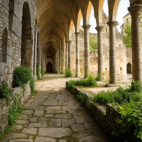 monde merveilleux, héros, guerrier, ruines, solitude, souffrance