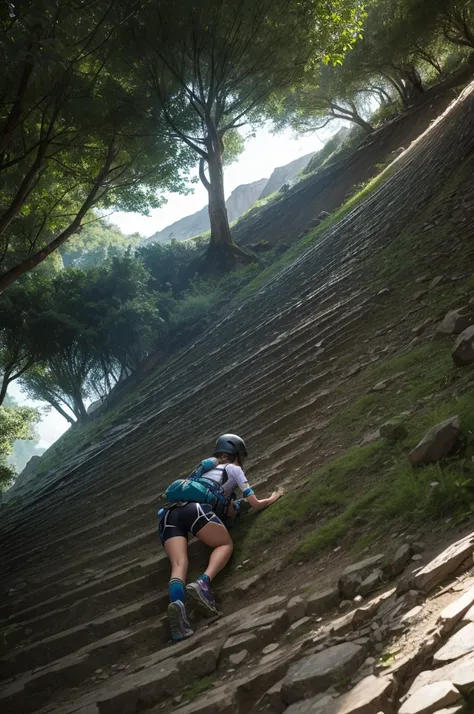 It was always like this:
meandered from one corner to another on that steep, lightless climb.
At end, a flash of brilliance surprised her.
But the climb was real, to be continued...,
and effort was the movement that would bring her closer to her achievemen...