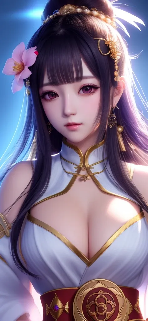 (extremely detailed CG unity 8k wallpaper), the most beautiful artwork in the world, 1girl, upper body,kpop idol, jisoo, onmyoji-style art 