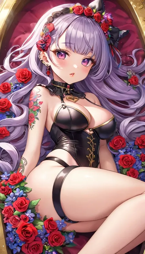 {{{{{16k}}}}}, {{{{{transforming a pure girl into her facial rank and tits rose to the SSS rank of top-notch pretty actresses, She is laid on an coffin of flowers bouquets and her body becomes more curvy, she is turned into a cutesy flower arrangements, ge...