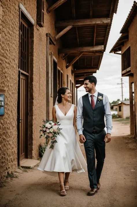 Married couple arrive in an unknown town