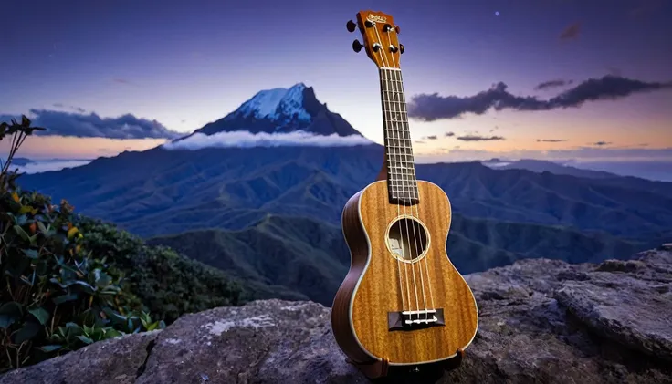 Ukulele, par Michelangelo (moon in the background)