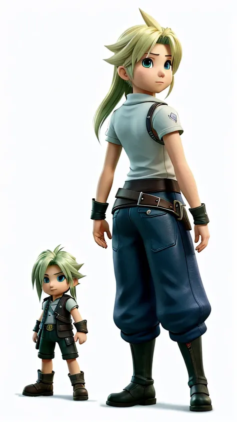 Final Fantasy 7 Characters、Cloud、high resolution、4K、Attention to detail、Realistic、high quality、