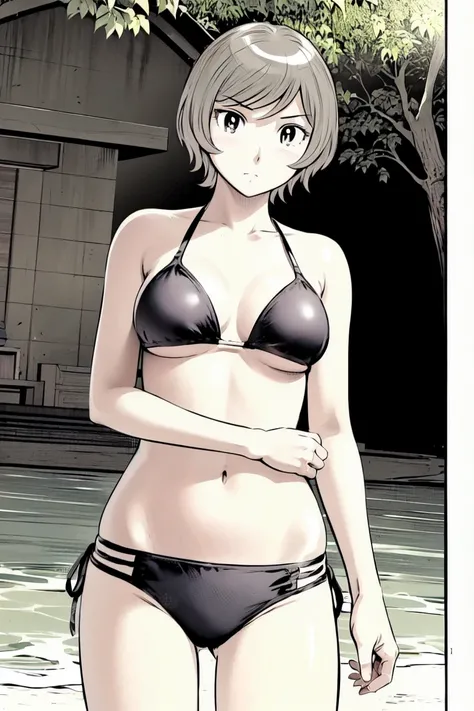 (slingshot bikini:1.2),
Blonde, (short hair:1.2),Illustration of a person、
View your viewers,, (Highest quality:1.3),One Girl, beach、Outdoor、 ground、ground、soil、blue eyeicro Bikini、(masterpiece、Highest quality)、Highest quality, Ultra-high resolution, (((ma...