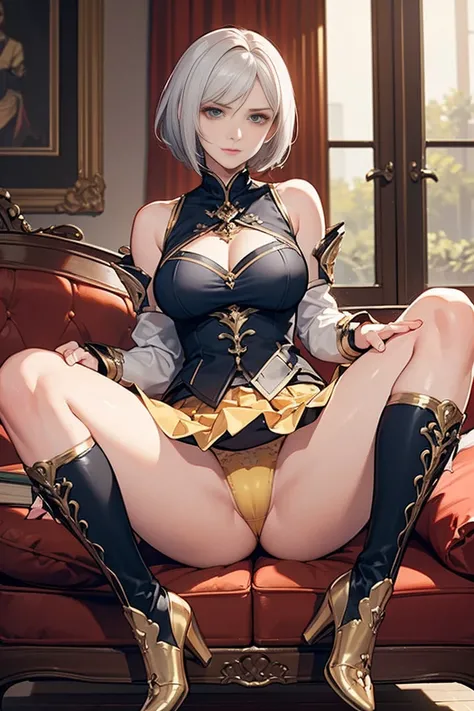 {{{Browsing Caution:1.5}}},(Golden Ratio,Tabletop, Highest quality, Highest quality, beautifully、beautiful:1.2), Very detailed, colorful,Best details, (Adult,19 years old,One Girl, alone, Final Fantasy 12,Asheria, short hair, short hair,Asheria Costume, Bi...