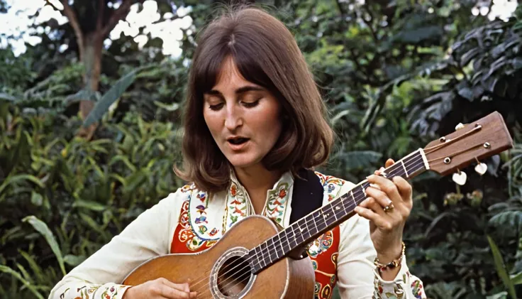 1967; John Lennon ( Sgt. Peppers Lonely Hearts Club Band) tocando Ukulelê, by Genevieve Naylor