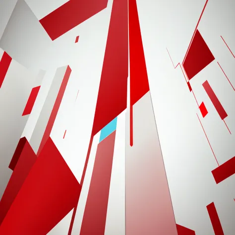 abstract geometric background white and red color theme