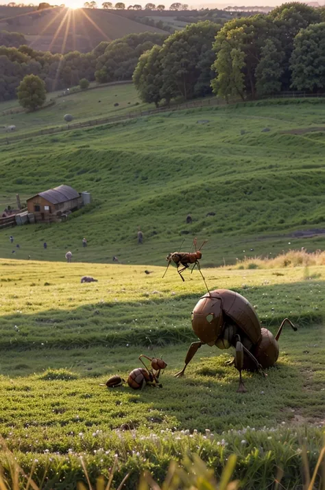 Once upon a time, in a sunlit meadow at the edge of a bustling farm, lived two very different creatures: an industrious ant named Andy and a carefree grasshopper named Greg.