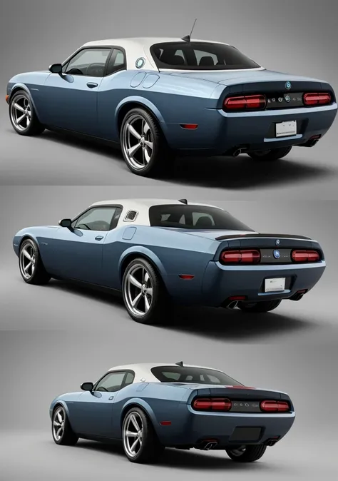 If we combine the design elements of a Pontiac GTO, Pontiac Solstice, Dodge Challenger, and BMW, we might get a car that looks like this:

- The overall shape and muscular lines of a Dodge Challenger
- The aggressive front grille and headlights of a Pontia...