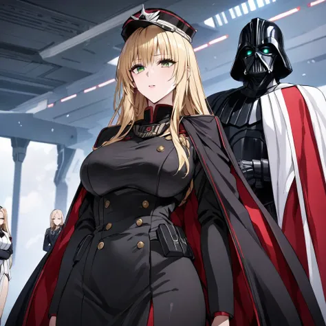 ((highest quality)), ((masterpiece)), (detailed), （perfect face）、the woman is tiare, a beautiful space imperial army officer wit...