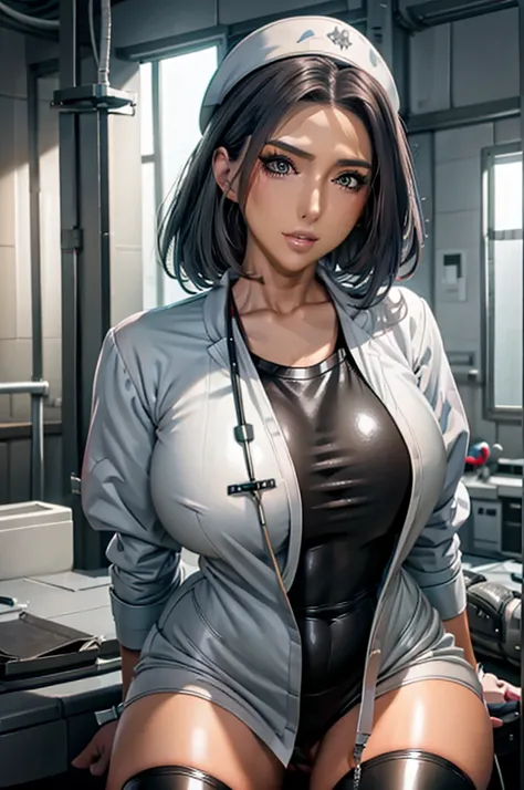 nurse uniform,hospital, latex nurse suit,nurses,busty,elbow gloves,labcoat,grey hair woman,red eyes , gigantic ,medical instruments,asian nurse,two nurses,speculum,examination room,oversize ,big ass ,strap on, lay on table ,legs spreaded,giving birth,gyno ...