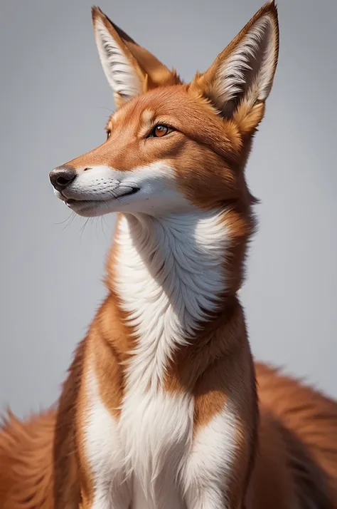 Create a 2D image of an Ethiopian Wolf with a white background 