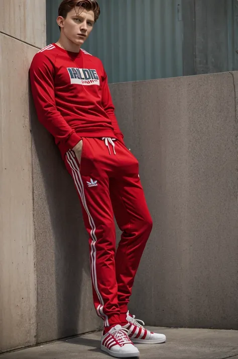 Tom Holland red pants adidas penis 