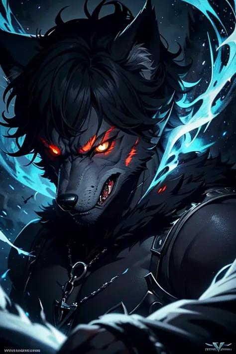 werewolf wolf, feroz, rage, The eyes burn with fire, negro, rosary in claws,time,
ultrarealism, overdetailing, The wool texture is detailed, cinematographic, The correct composition, A closeup of a, wide shoulders, SMILE, a starry sky, officer, Masterpiece...