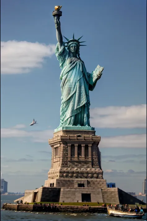 statue of liberty wearing sunglasses