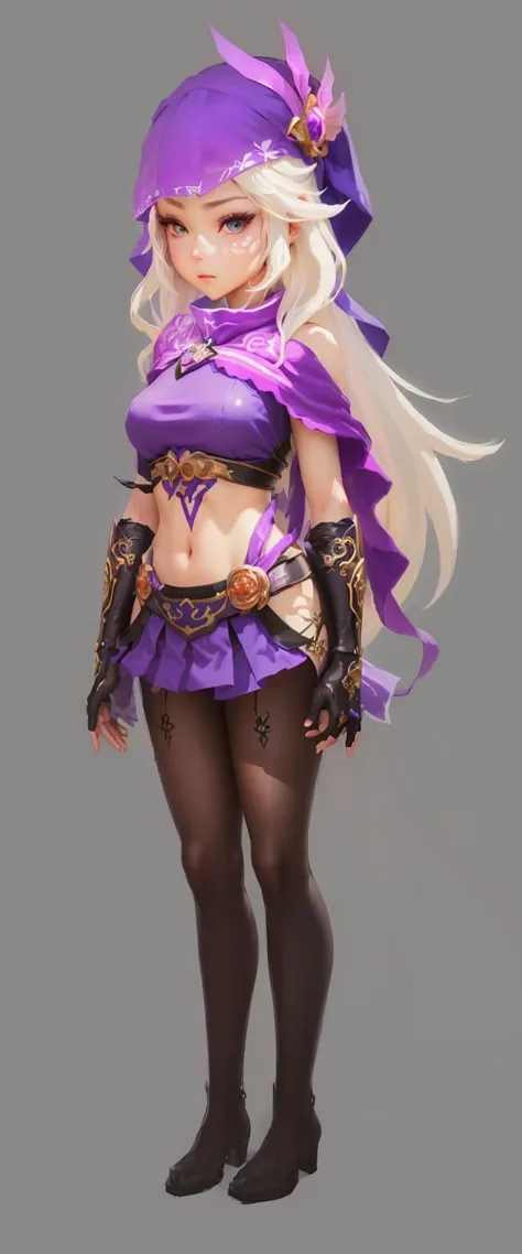 Close-up shot of cartoon woman in purple costume, Style Art, Fantasy Costume, Epic Mage Girl Character, Art style, 概念Art style, Humanity :: Shrine maiden, Whole body concept, Extremely detailed Artgerm, ! Dream Art, detailed Whole body concept, Super detai...