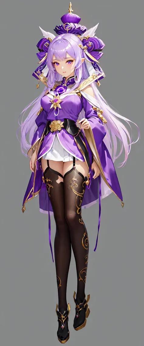 Close-up shot of cartoon woman in purple costume, Style Art, Fantasy Costume, Epic Mage Girl Character, Art style, 概念Art style, Humanity :: Shrine maiden, Whole body concept, Extremely detailed Artgerm, ! Dream Art, detailed Whole body concept, Super detai...